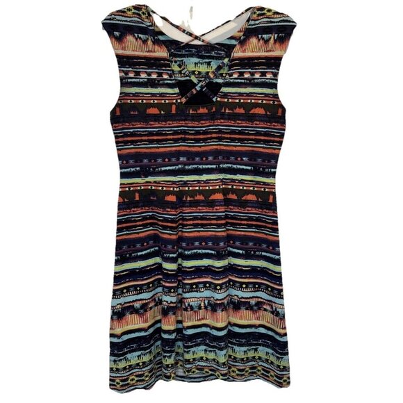 Title Nine Women’s Hillary Sassy Back Sleeveless Dress Aztec Outdoor Travel Sz S - Picture 3 of 7